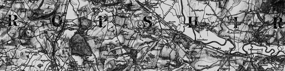 Old map of Eaton Mascott in 1899