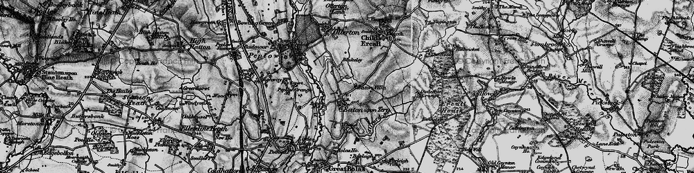 Old map of Eaton upon Tern in 1899