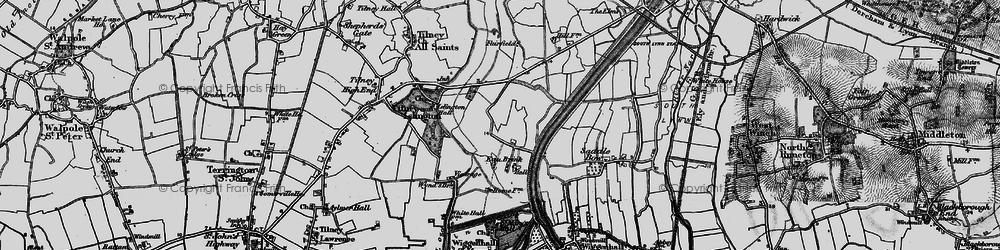 Old map of Eau Brink in 1893