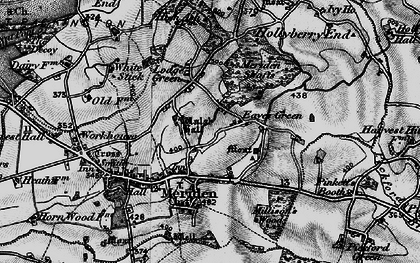 Old map of Meriden Ho in 1899