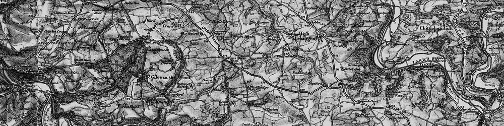 Old map of Withy Cross in 1898