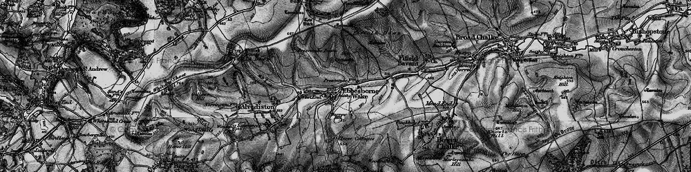 Old map of Ebbesbourne Wake in 1895
