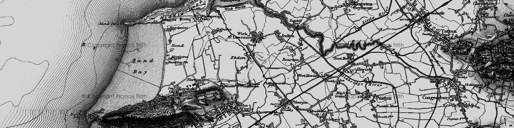 Old map of Ebdon in 1898