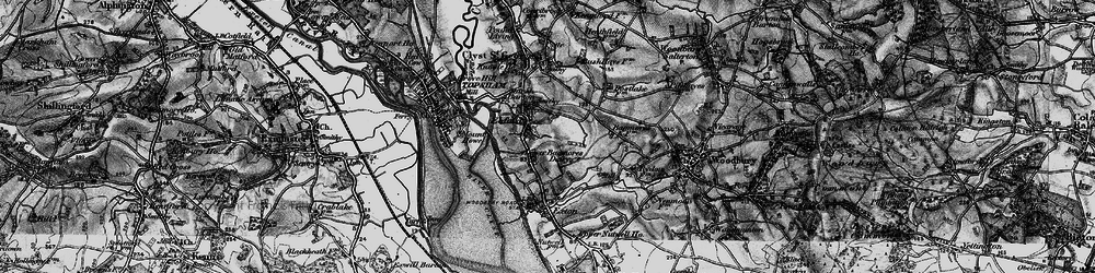 Old map of Ebford in 1898