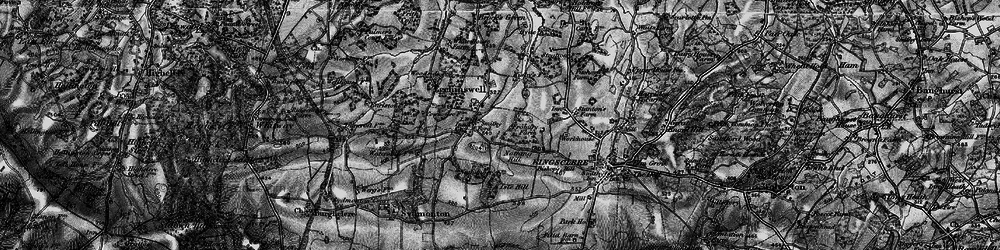 Old map of Ecchinswell in 1895