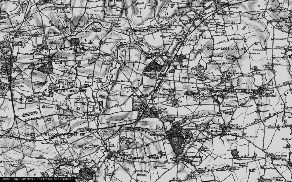 Old Map of Eccles Road, 1898 in 1898