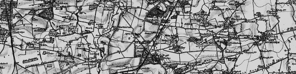 Old map of Eccles Road in 1898