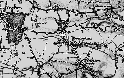 Old map of Eccleston in 1896