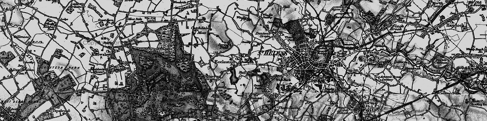 Old map of Eccleston in 1896