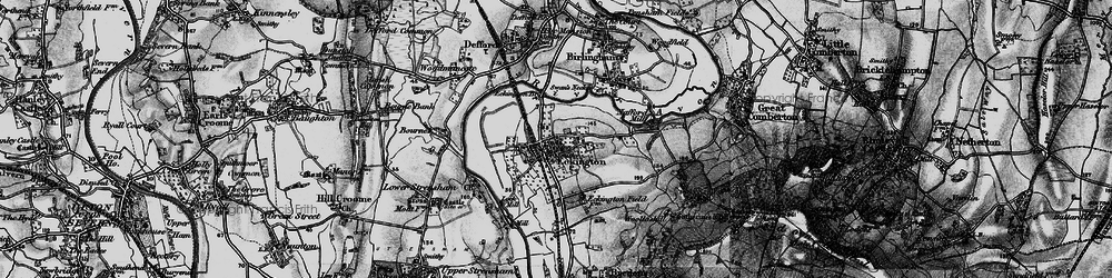 Old map of Eckington in 1898