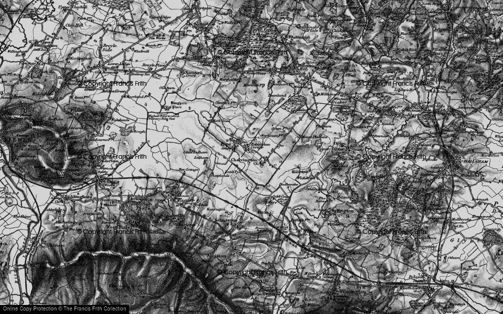 Old Map of Eckington Corner, 1895 in 1895