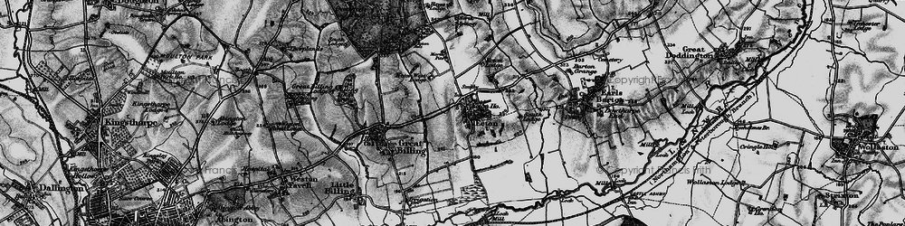Old map of Ecton in 1898