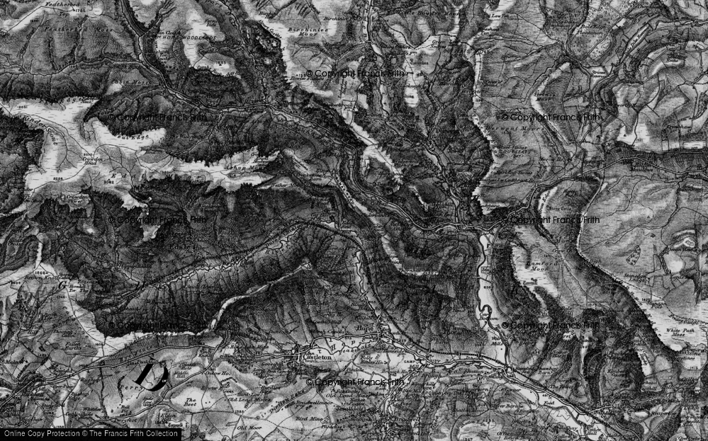 Old Map of Edale End, 1896 in 1896