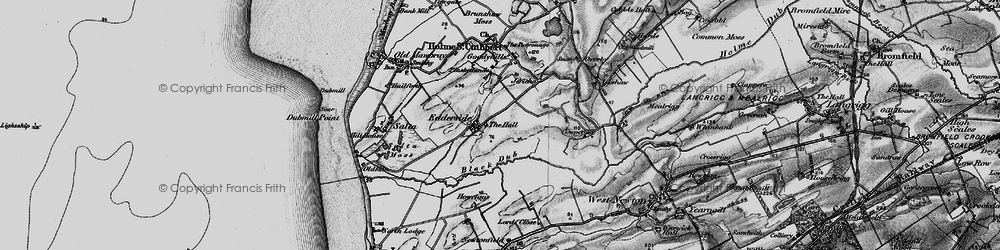Old map of Edderside in 1897
