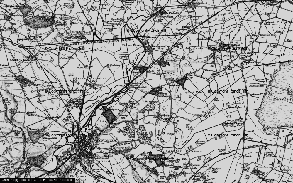Old Map of Edenthorpe, 1895 in 1895