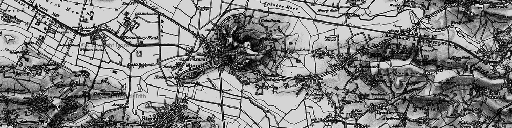 Old map of Edgarley in 1898