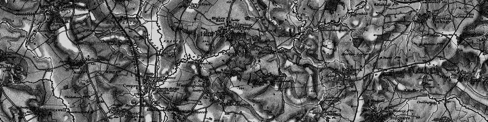 Old map of Edgcote in 1896