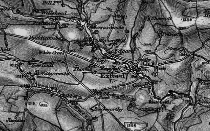 Old map of Allcombe Water in 1898