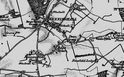 Old map of Edge Green in 1898