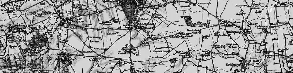 Old map of Edge Green in 1898