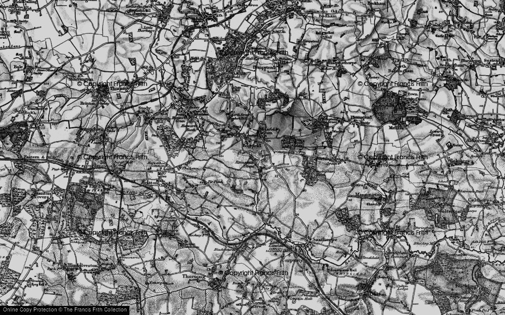 Old Map of Edgefield Street, 1898 in 1898