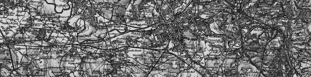 Old map of Edgeley in 1896
