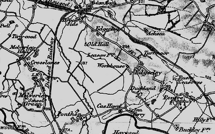 Old map of Berwyn Ho in 1899