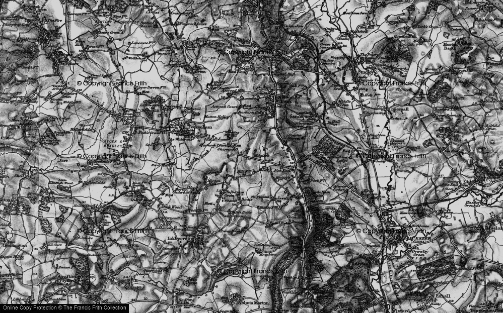 Old Map of Edgiock, 1898 in 1898
