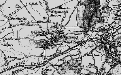 Old map of Edgmond in 1897