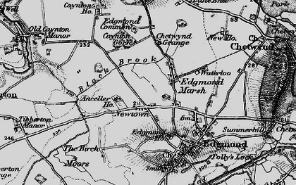 Old map of Edgmond Marsh in 1897