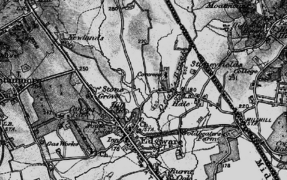Old map of Edgware in 1896