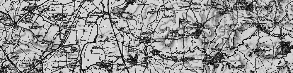 Old map of Edingale in 1898