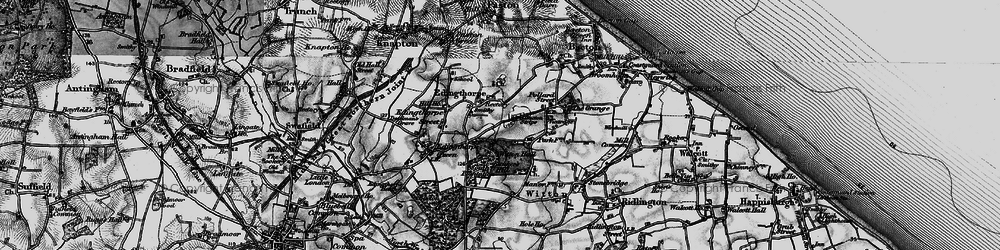 Old map of Witton Hall in 1898
