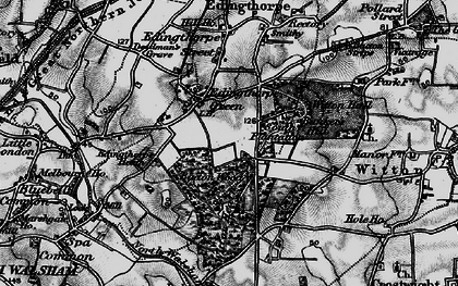 Old map of Bacton Wood in 1898
