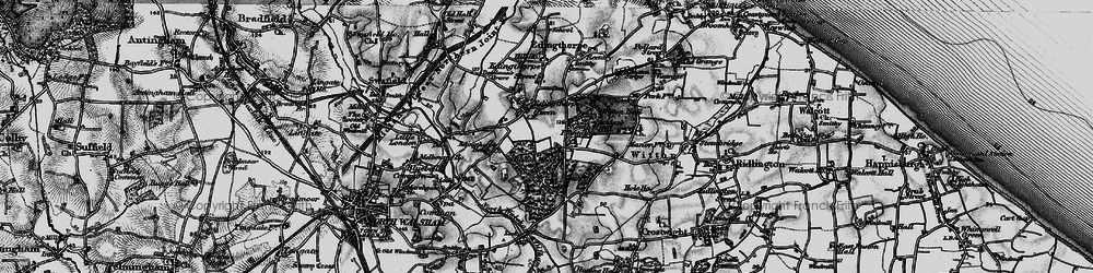 Old map of Bacton Wood in 1898