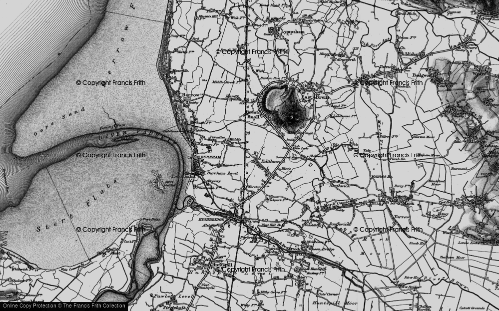 Old Map of Historic Map covering Worston Ho in 1898