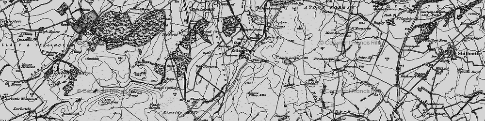Old map of Edlingham in 1897
