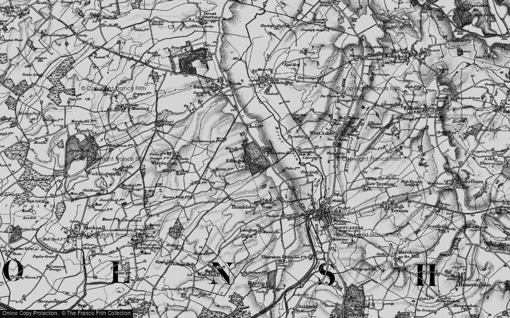 Old Map of Edlington, 1899 in 1899