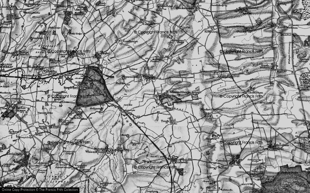 Old Map of Edmondthorpe, 1899 in 1899