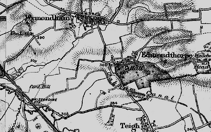Old map of Edmondthorpe in 1899