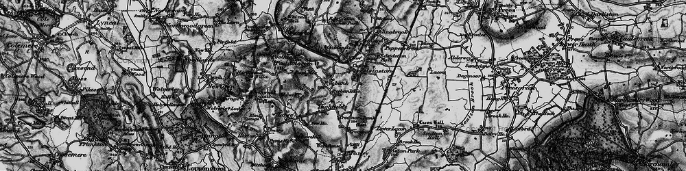 Old map of Edstaston in 1897