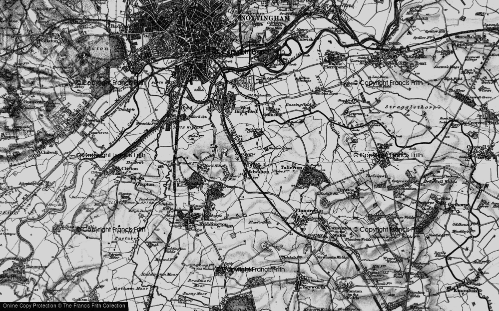 Old Map of Edwalton, 1899 in 1899