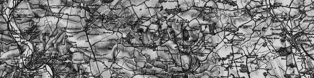 Old map of Edwardstone in 1896