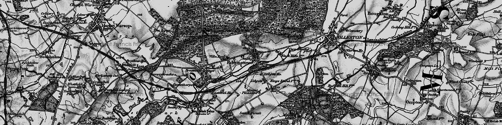 Old map of Edwinstowe in 1899