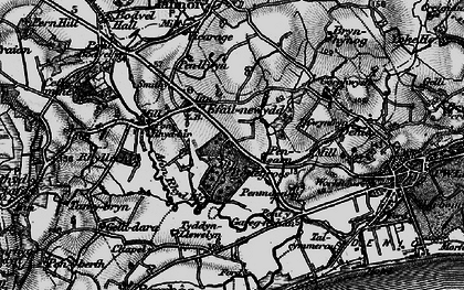 Old map of Afon Rhyd-hir in 1899