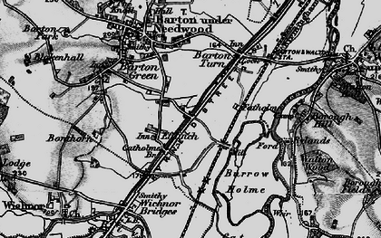 Old map of Borough Holme in 1898