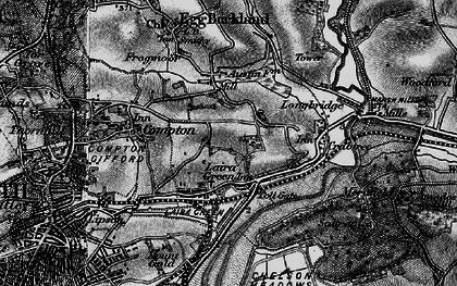Old map of Efford in 1896