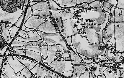 Old map of Egdon in 1898