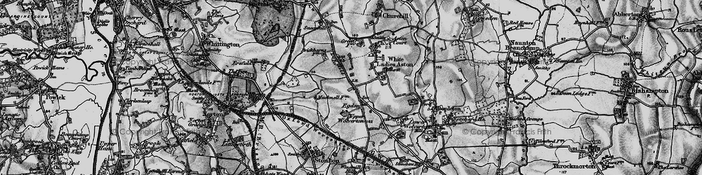 Old map of Egdon in 1898