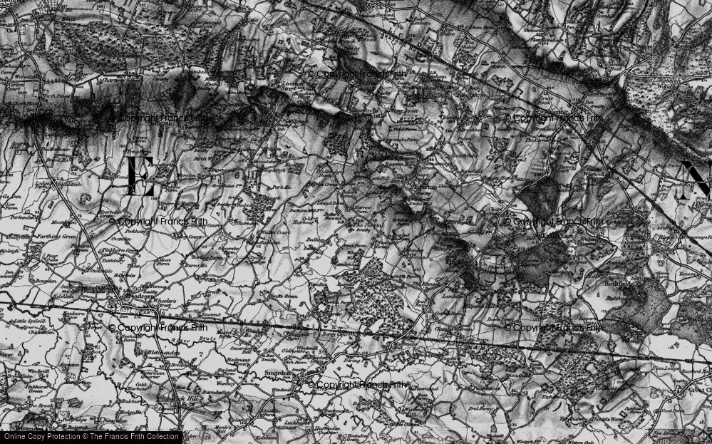 Old Map of Egerton Forstal, 1895 in 1895